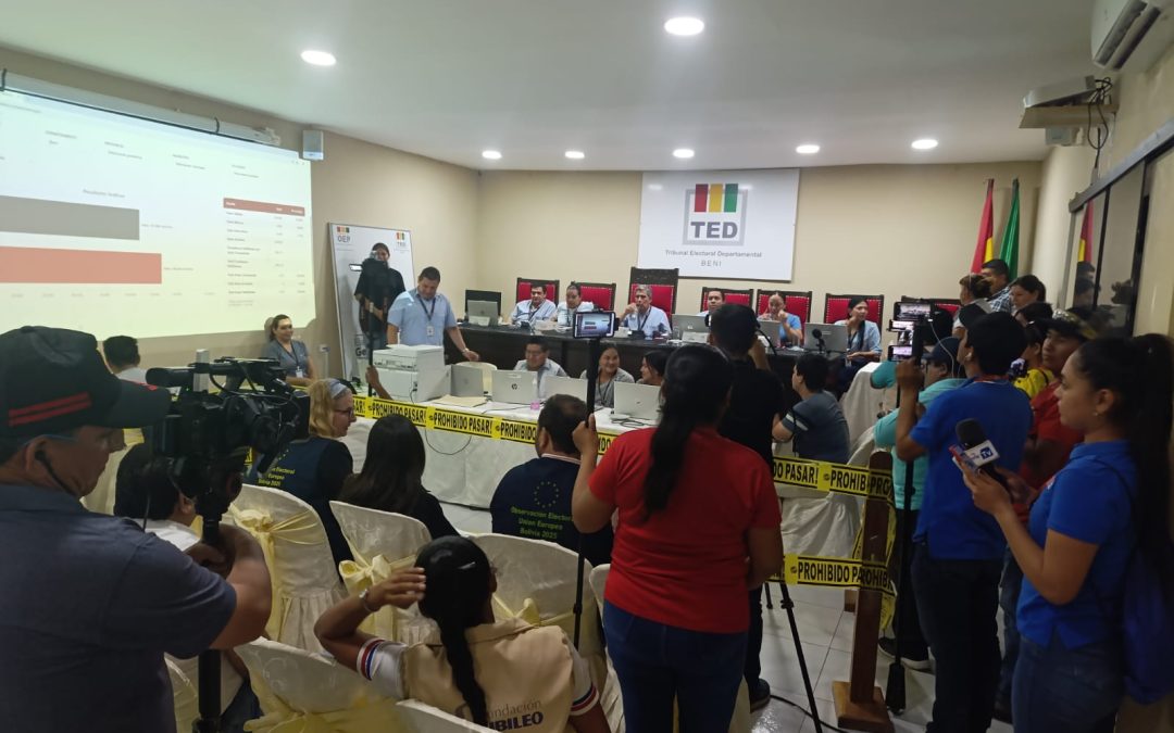 TED BENI CONCLUYE EL CÓMPUTO DEL 100% DE SUS ACTAS ELECTORALES