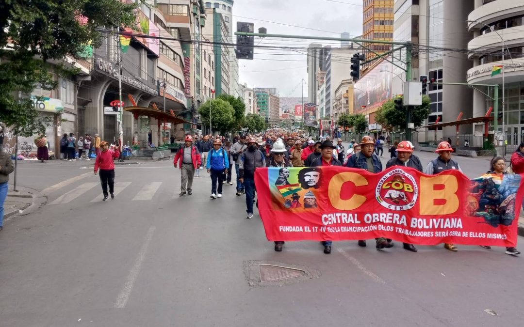 DESDE CALAMARCA LA COB IMPULSA LA MARCHA NACIONAL SOSTIENE E INFORMA QUE IRA AL DIÁLOGO