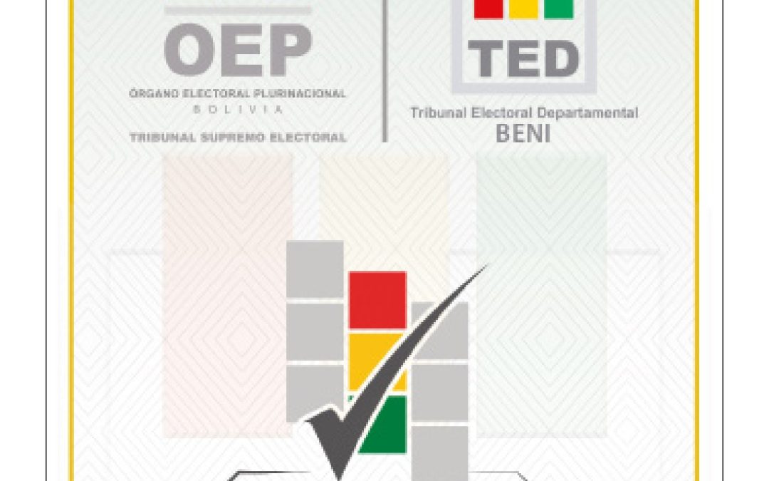 TED BENI:NÓMINA DE JURADAS Y JURADOS DE MESAS DE SUFRAGIO EN EL DEPARTAMENTO DE BENI