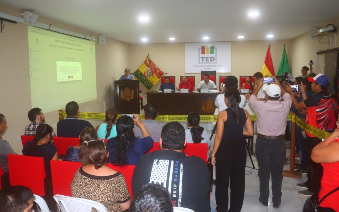 TED BENI CONFIRMA 8.082 JURADOS PARA LAS SUBNACIONALES 2026