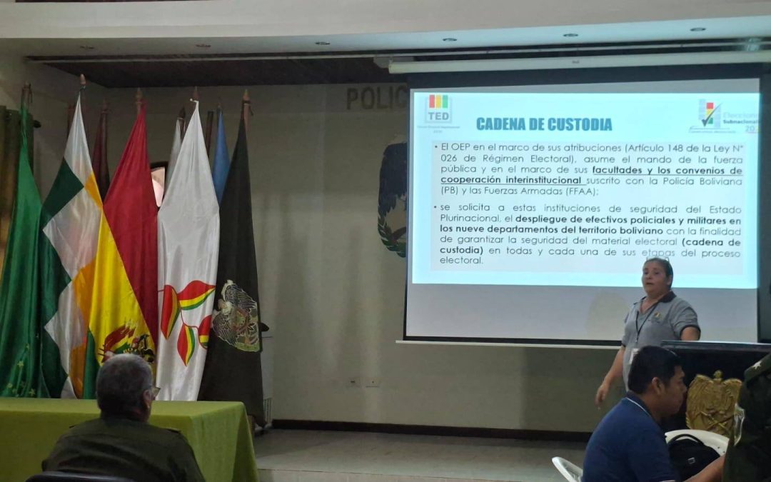 TED BENI CAPACITA A POLICÍAS PARA BLINDAR LA CUSTODIA DEL MATERIAL ELECTORAL