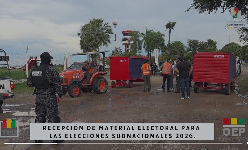 LLEGAN PAPELETAS Y PRECINTOS PARA ELECCIONES SUBNACIONALES EN BENI