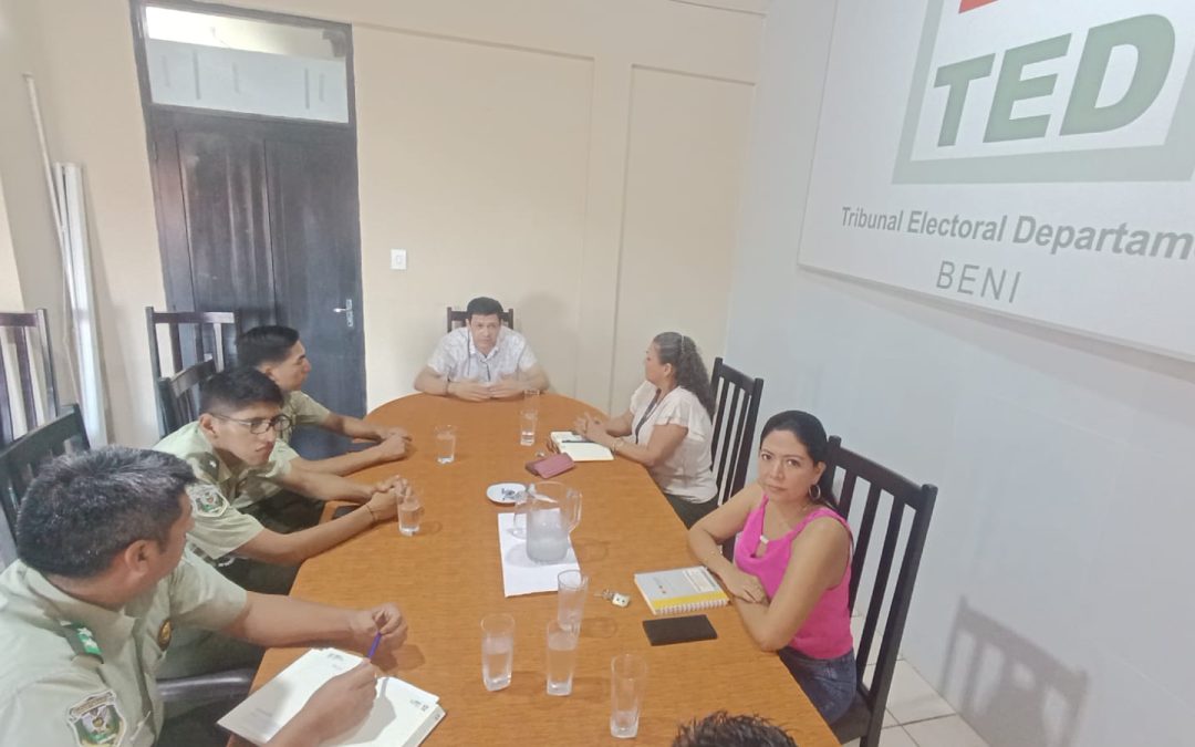 TED BENI COORDINA CON LA POLICÍA BOLIVIANA ACCIONES DE SEGURIDAD PARA EL DEBATE DE CANDIDATAS Y CANDIDATOS A LA GOBERNACIÓN