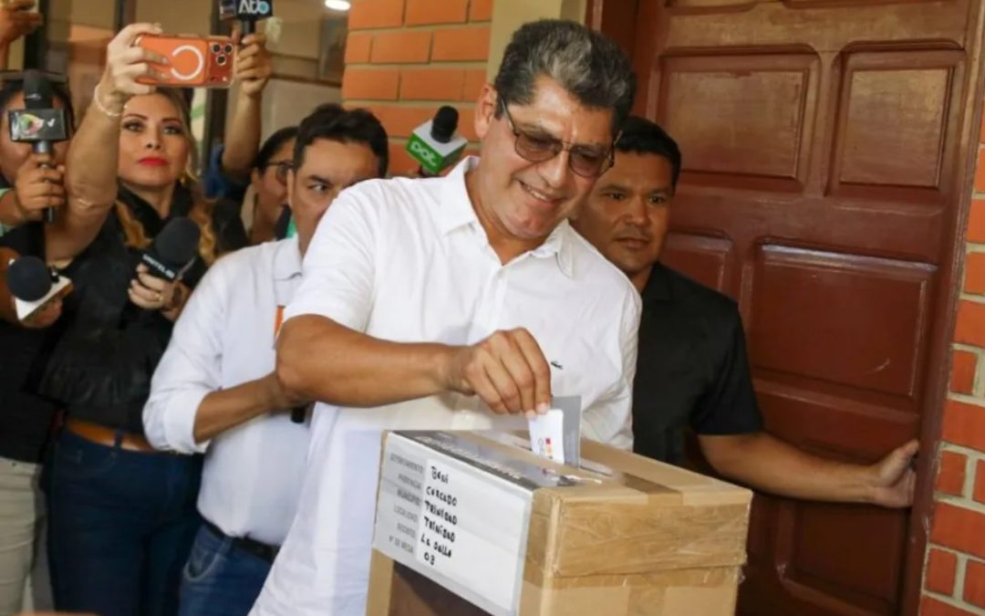 EGÜEZ SERÁ EL NUEVO GOBERNADOR DE BENI, AL 98,89% DE VOTOS COMPUTADOS
