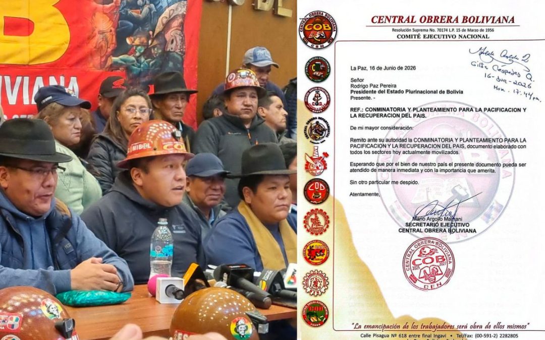 LA COB Y LA TÚPAC KATARI VAN AL DIÁLOGO PERO EXIGEN RESPUESTAS